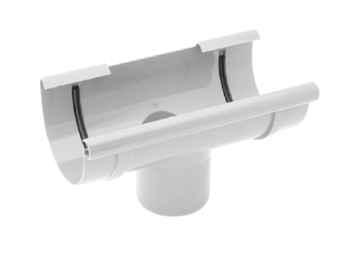 Водостічна зливна воронка пластикова Gamrat 125/90 мм білий