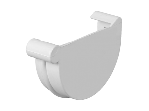Заглушка желоба пластиковая правая Gamrat 125 мм белый