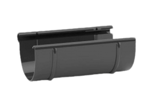 Соединитель желоба пластиковый Gamrat 125 мм (150 мм) графит