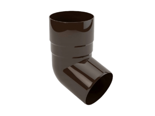 Коліно пластикової водостічної труби Gamrat 90 мм темно-коричневий