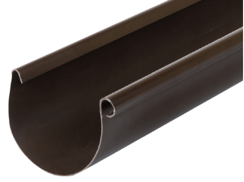 Желоб водосточный пластиковый Gamrat 125мм, 3м тёмно-коричневый